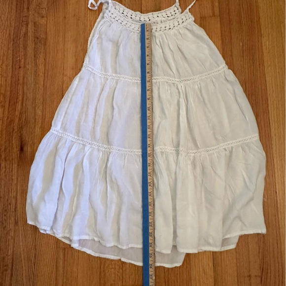 Raviya WHITE Tiered Crochet Neck Swim Cover-up Dress,Sz Large (n) - Picture 3 of 10